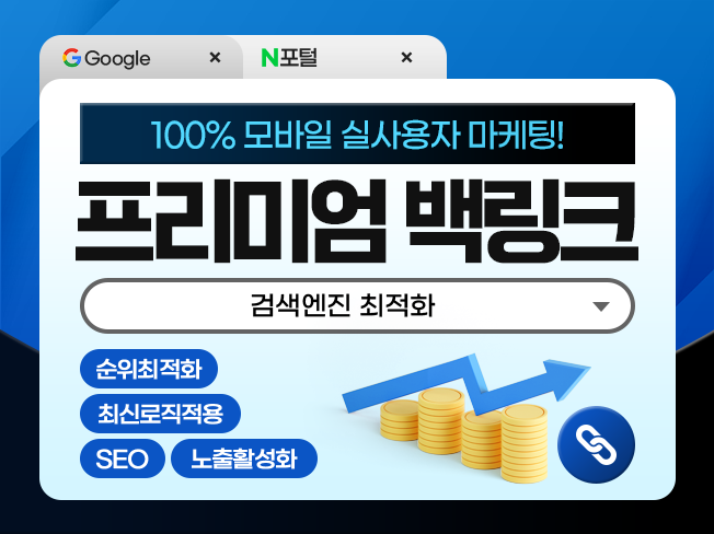 네이버·구글 SEO 검색최적화│프리미엄 백링크 마케팅으로 상위노출
