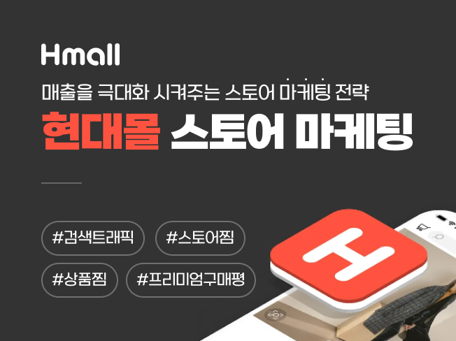 현대몰 상찜·공유·트래픽·구매평 최적화│쇼핑몰 상위노출 마케팅 서비스